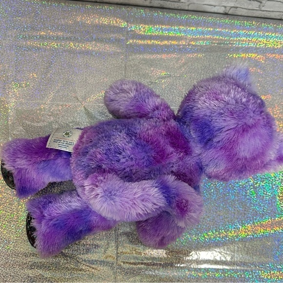 Build A Bear BAB Purple Tie Dye PEACE Cat Plush Best Friends Hearts Smiles - Picture 9 of 13